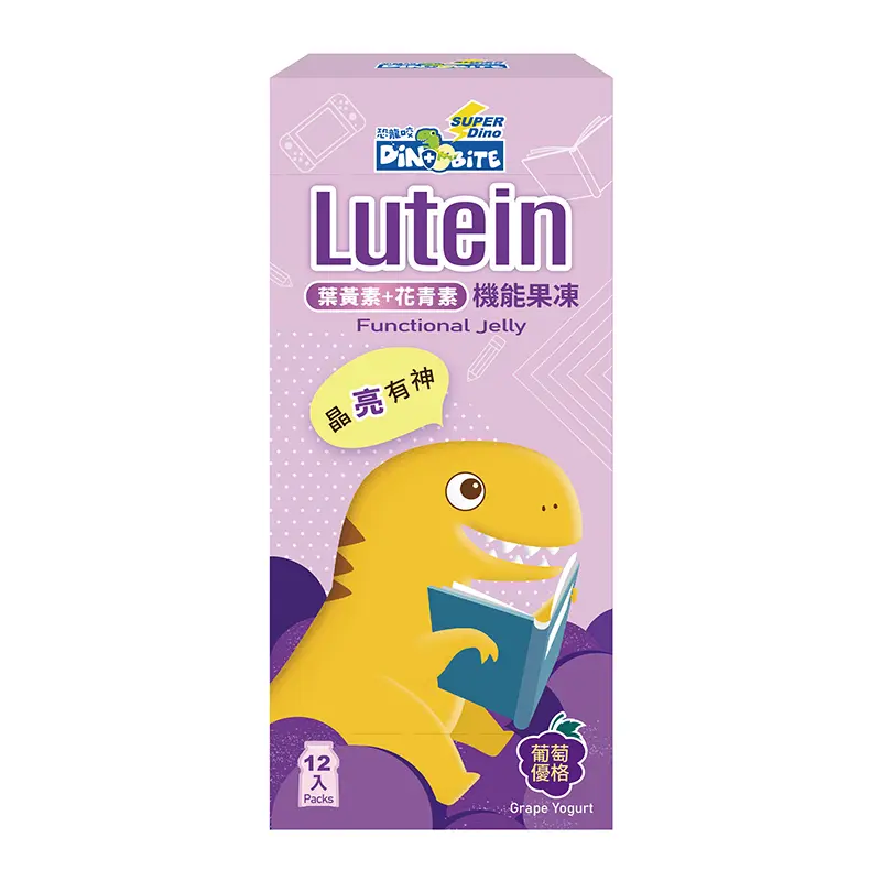 Dinobite恐龍咬晶亮神童機能果凍/ 葡萄優格/ 12入