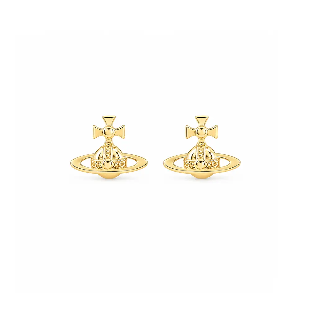 Vivienne Westwood Lorelei Stud土星造型耳針-任選/平行輸入/ 金