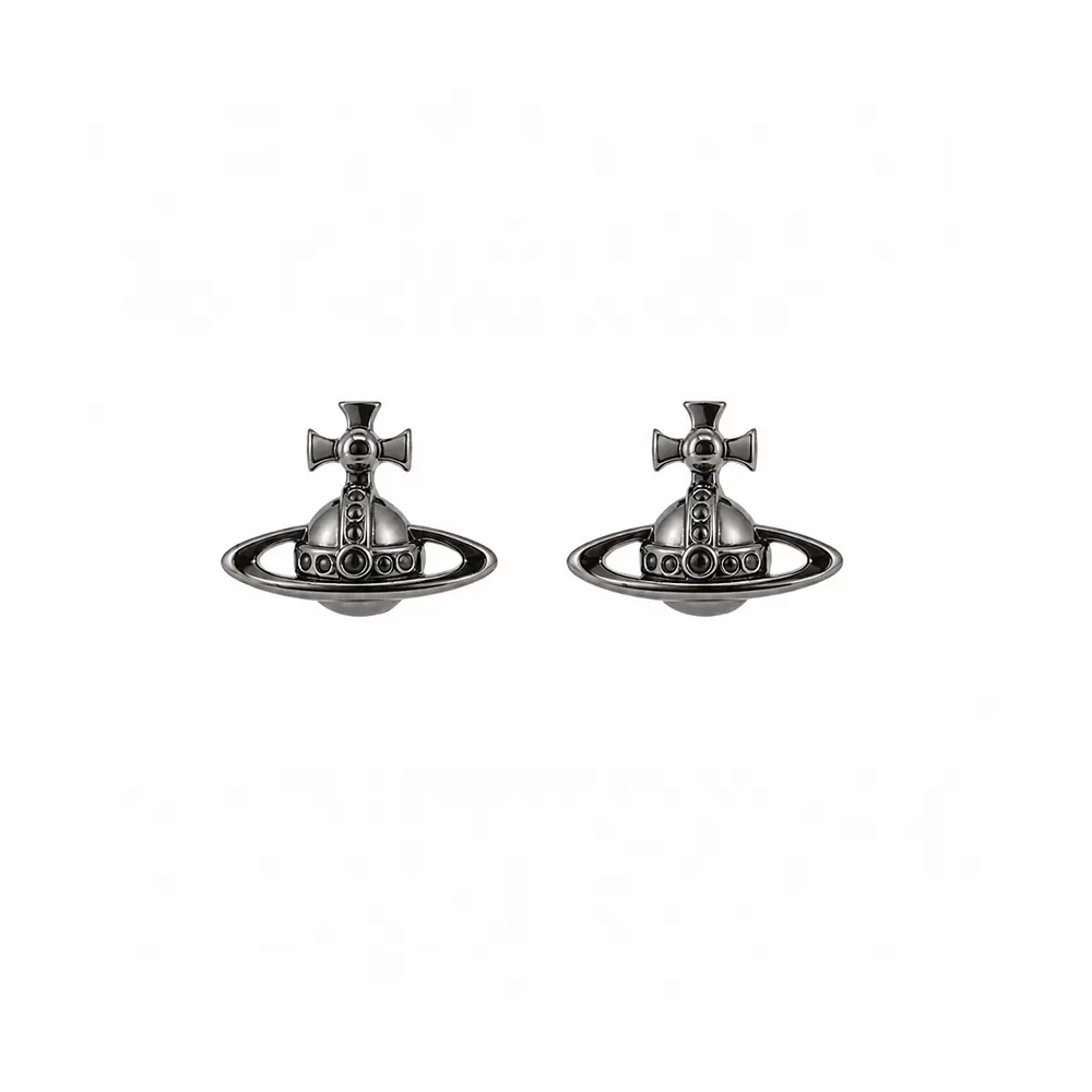 Vivienne Westwood Lorelei Stud土星造型耳針-任選/平行輸入/ 槍灰
