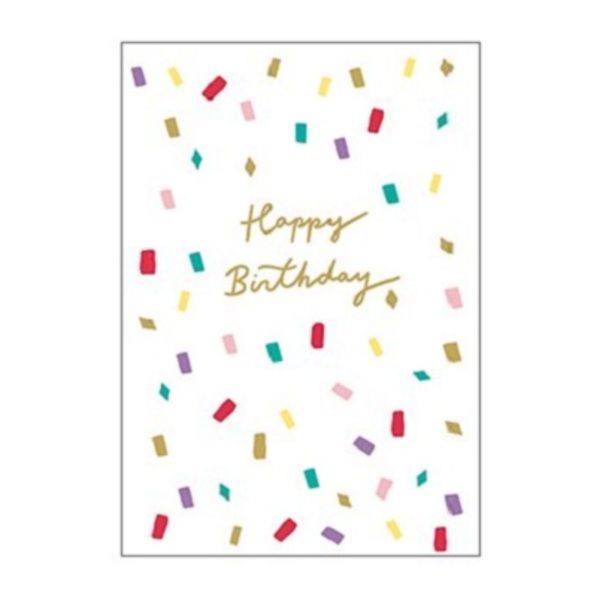 日本 Greeting Life 活版印刷生日卡/ 五彩紙屑