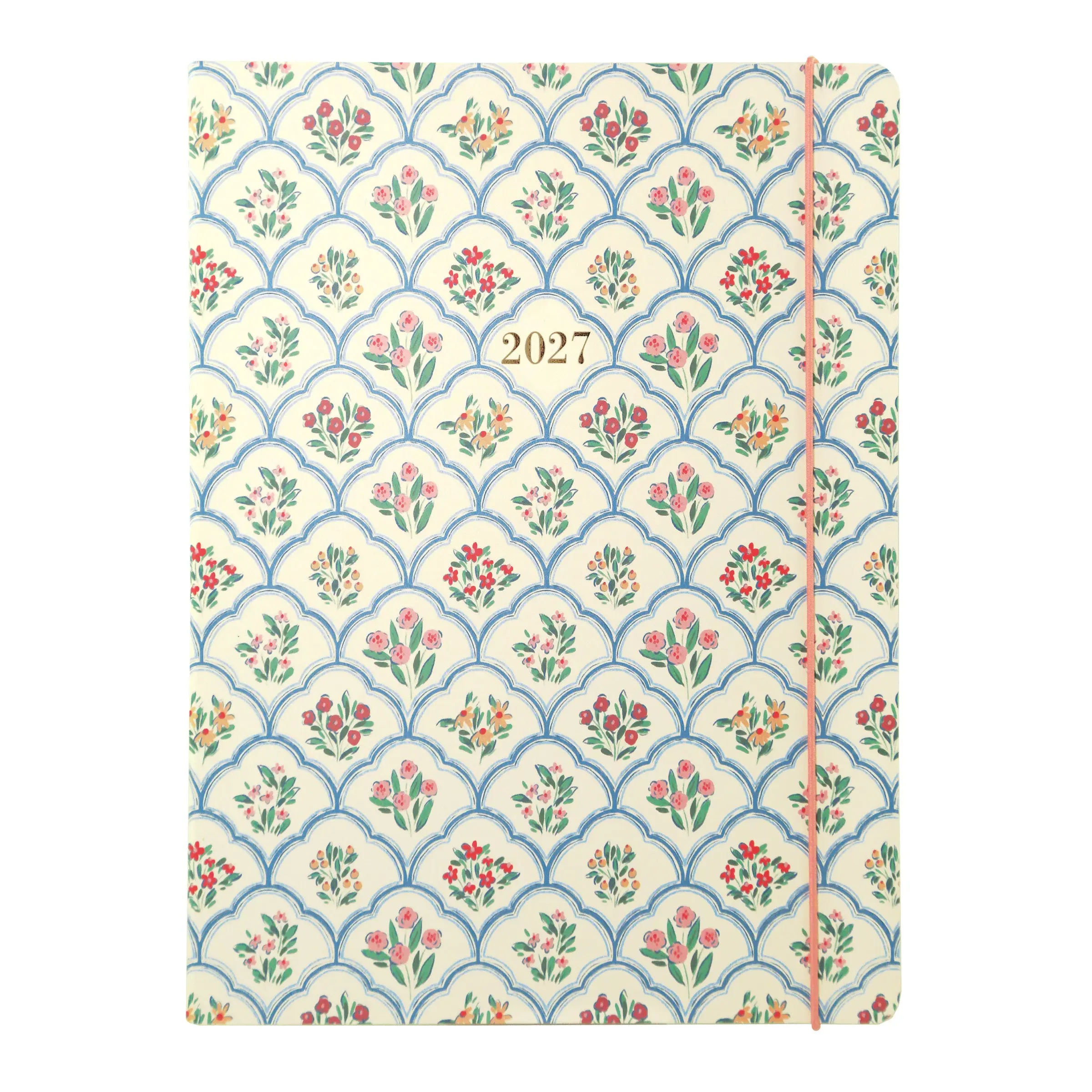2027美國 GRAPHIQUE 18個月月計畫日誌/ 20X25CM/ 扇形花卉