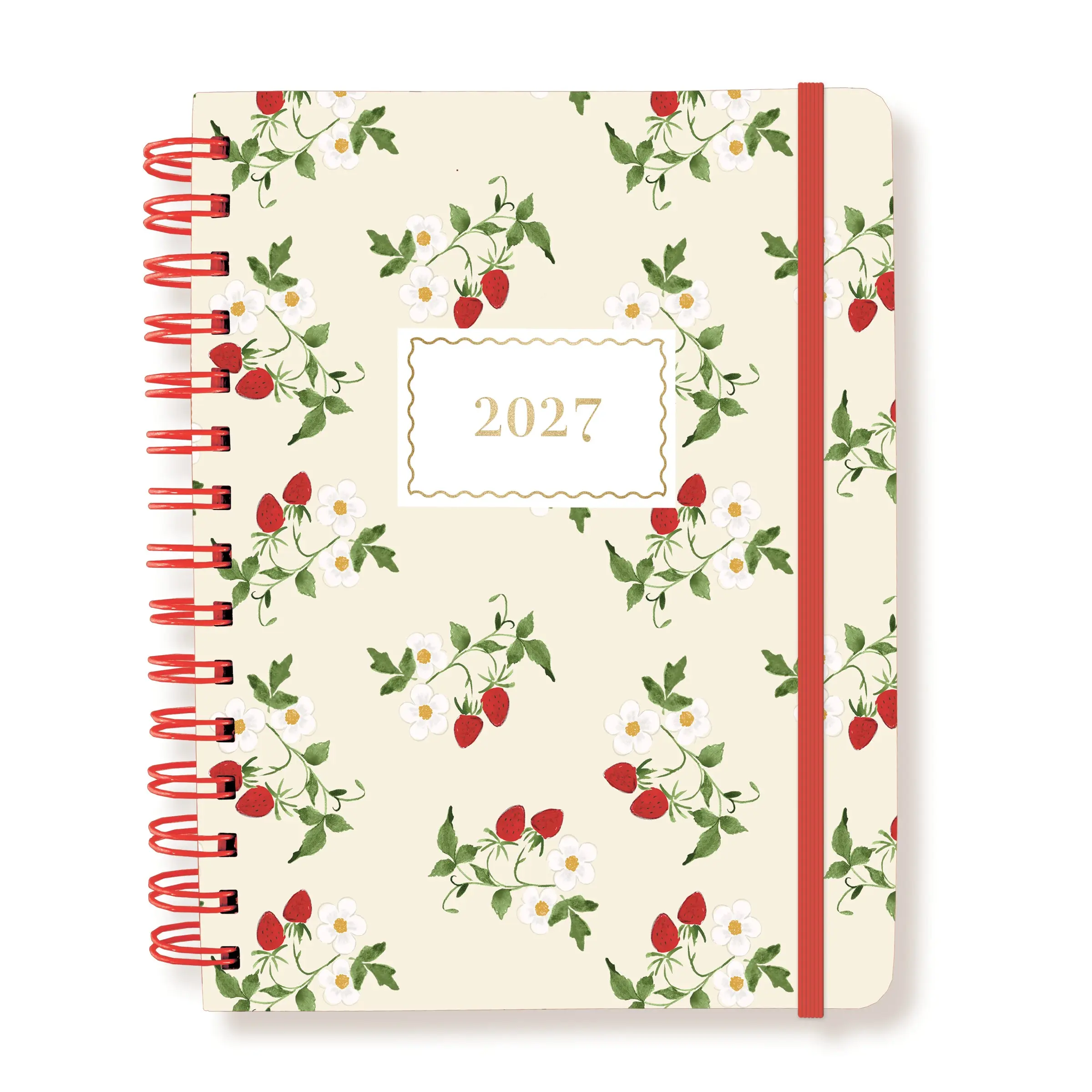 2027美國 GRAPHIQUE 18個月硬殼環裝週計畫日誌/ 15X20CM/ 草莓 (附貼紙2張)