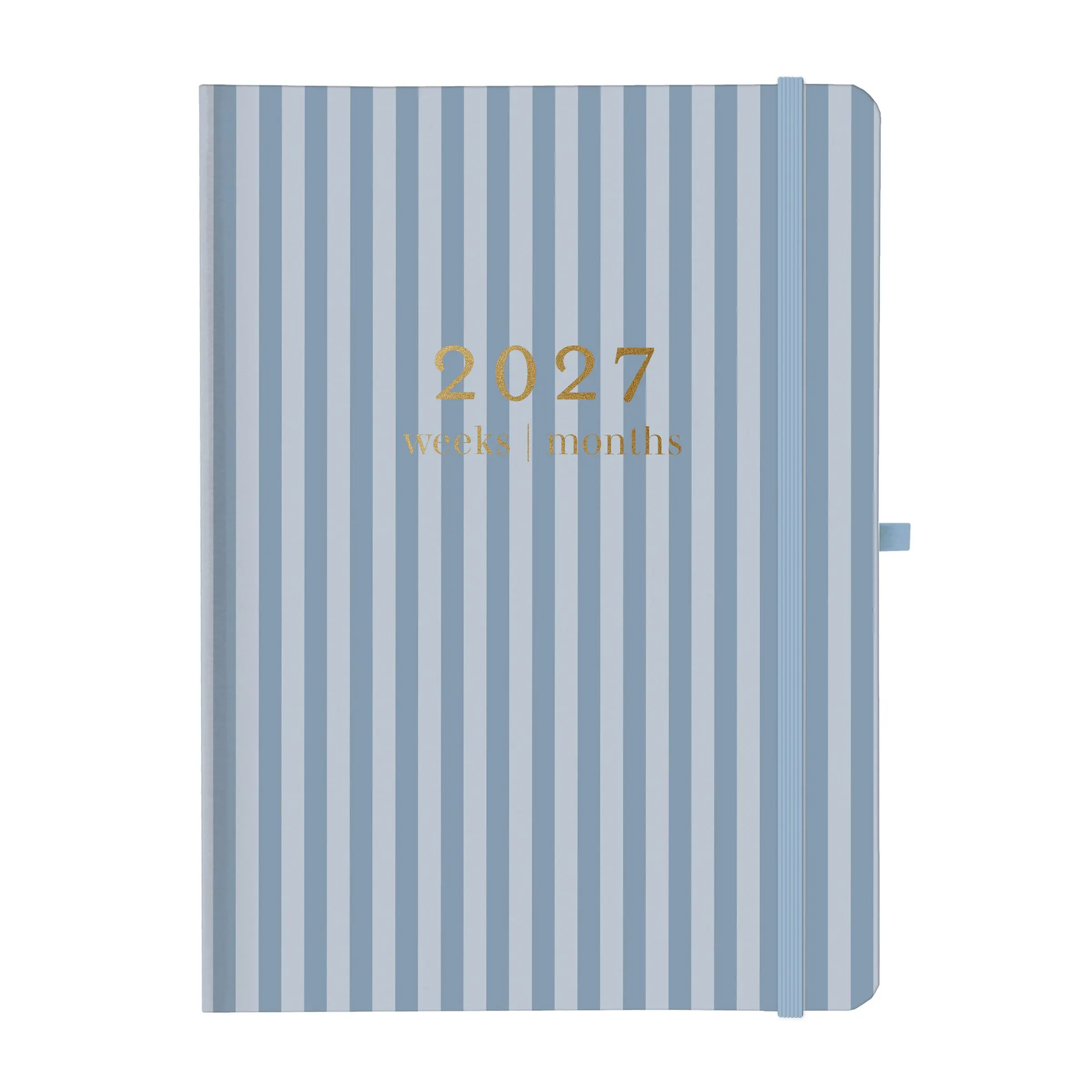 2027美國 GRAPHIQUE 18個月硬殼週計畫日誌/ 15X20CM/ 藍色條紋