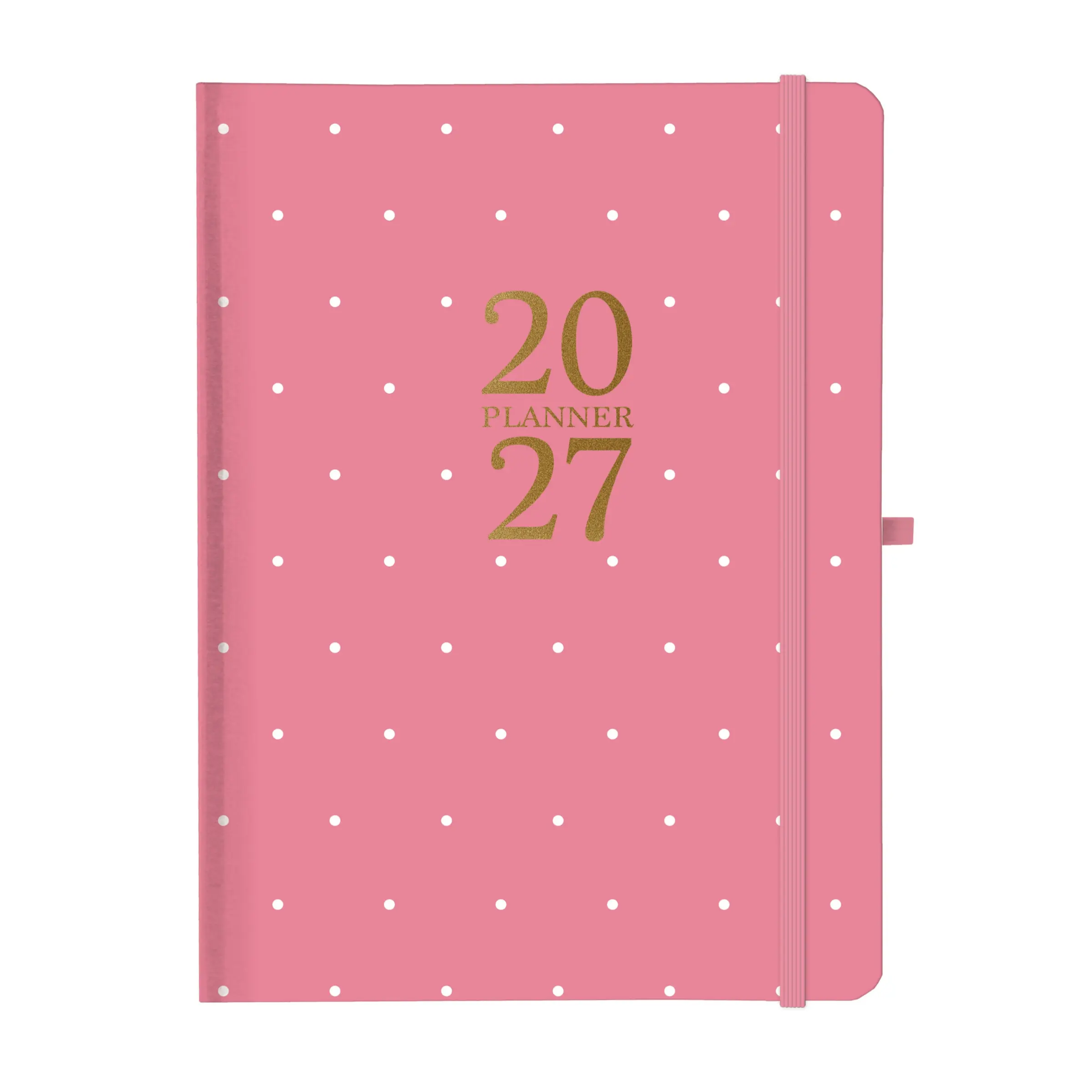 2027美國 GRAPHIQUE 18個月硬殼週計畫日誌/ 15X20CM/ 粉紅點點