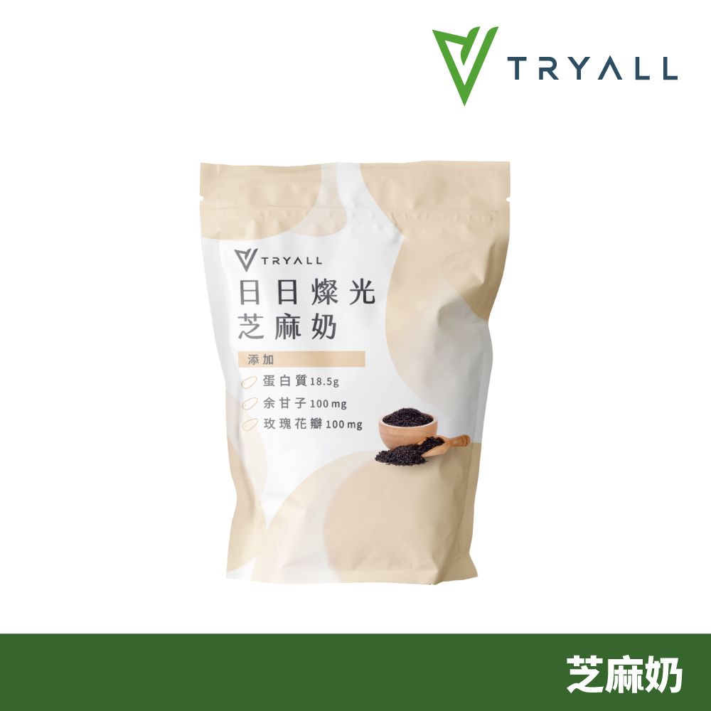 [台灣 TRYALL] 機能植物蛋白- (500g/袋)/ 日日燦光芝麻奶