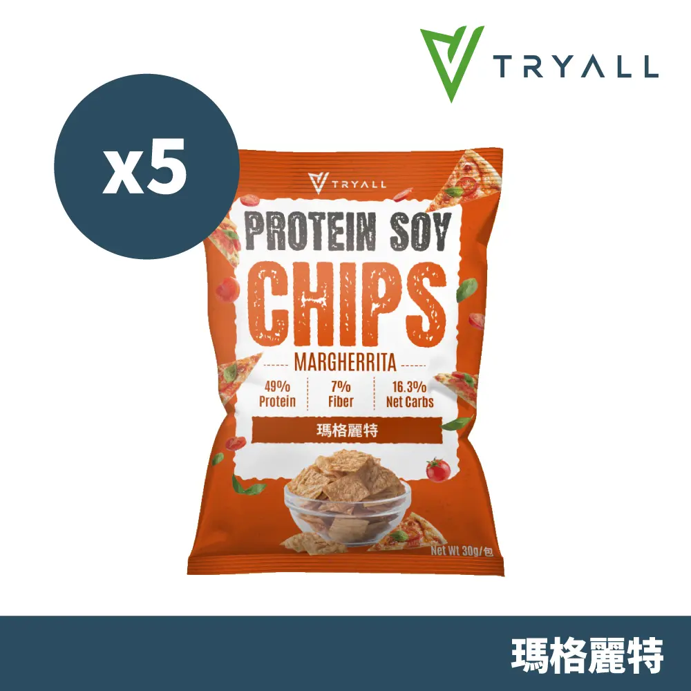 [台灣 TRYALL] 涮嘴蛋白酥脆脆-瑪格麗特 (30g/包)X5 (效期至2026/11)