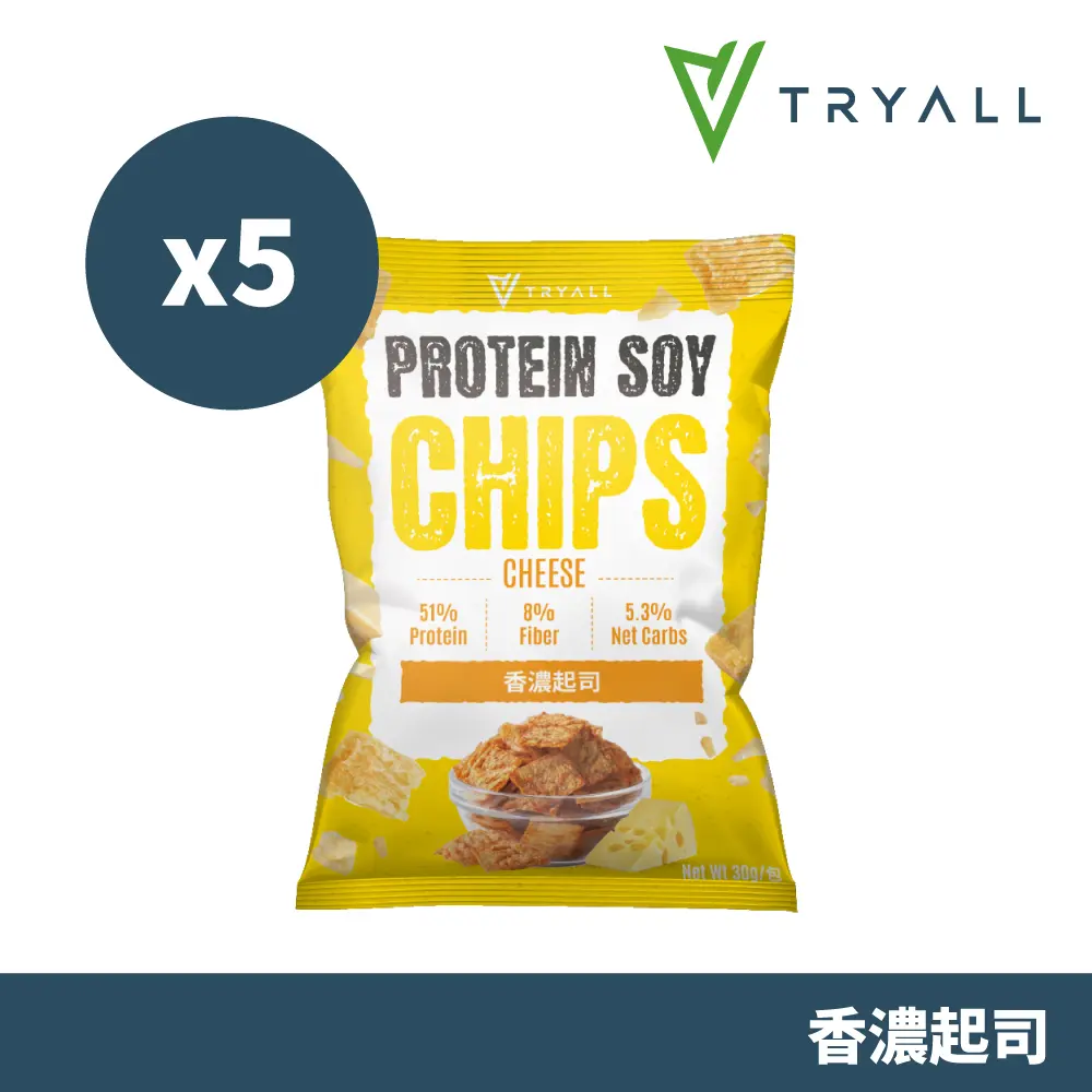 [台灣 TRYALL] 涮嘴蛋白酥脆脆-香濃起司30g/包x5 (效期至2026/11)