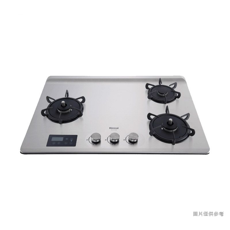 林內【RB-A3760SL】檯面式緻溫玻璃三口爐瓦斯爐(不銹鋼)左單口LPG桶裝瓦斯 含全台安裝