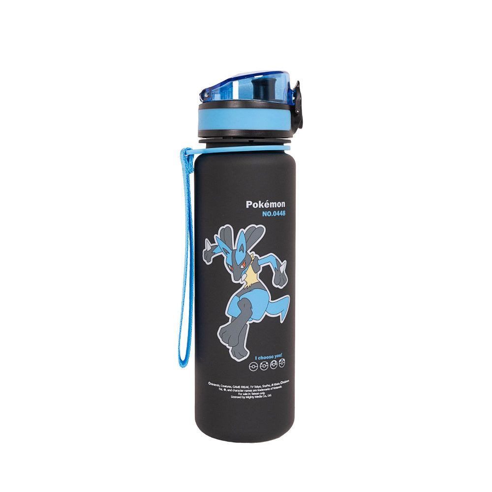 IMPACT怡寶寶可夢路卡利歐Tritan水壺/水杯/水瓶/ 500ML/ 附提繩/ 黑藍/ IMPKMB08RB