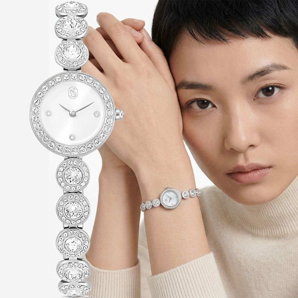 SWAROVSKI 施華洛世奇 Una Angelic 璀璨水晶手鍊式女錶 手錶-20mm 送禮 禮物 推薦(5737038)