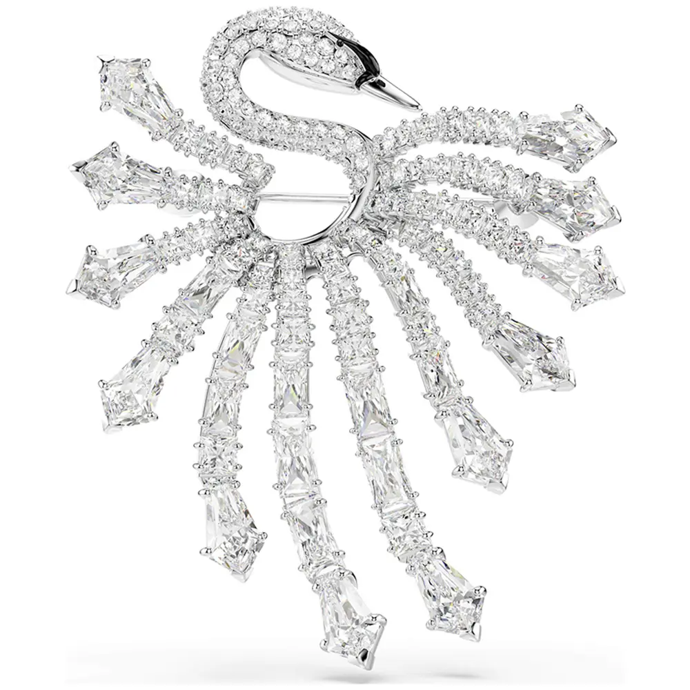 SWAROVSKI 施華洛世奇 Vienna 天鵝非凡姿態水晶胸針 送禮 禮物 推薦(5760065)