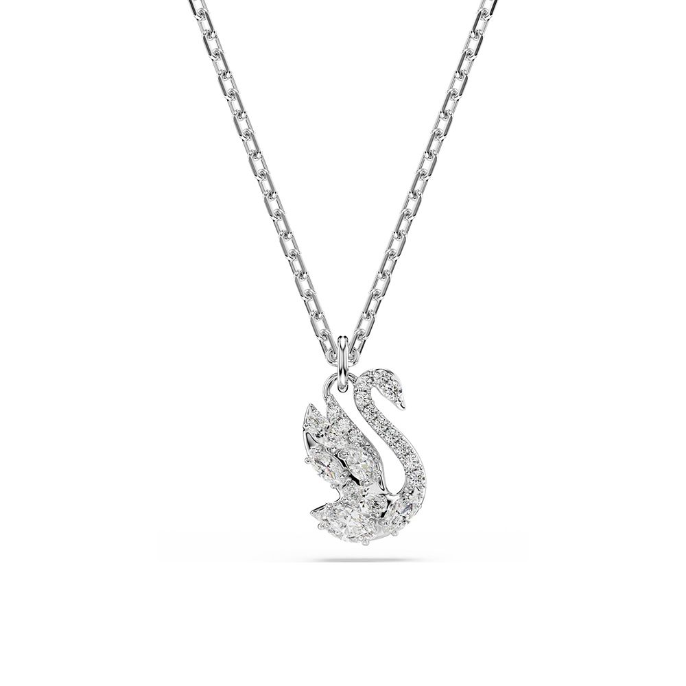 SWAROVSKI 施華洛世奇 Swan 經典優雅天鵝鋯石項鍊 送禮 禮物 推薦(5754347)