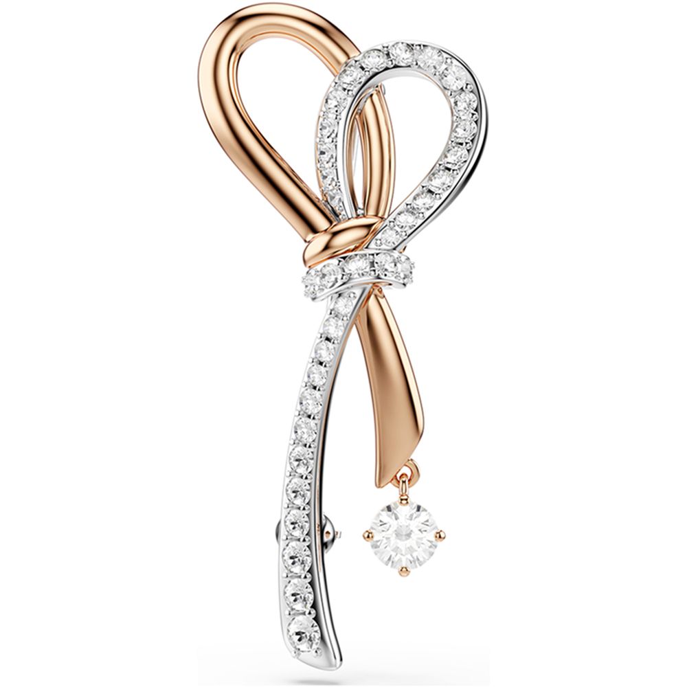 SWAROVSKI 施華洛世奇 Hyperbola 蝴蝶結輕奢水晶胸針 送禮 禮物 推薦(5753328)