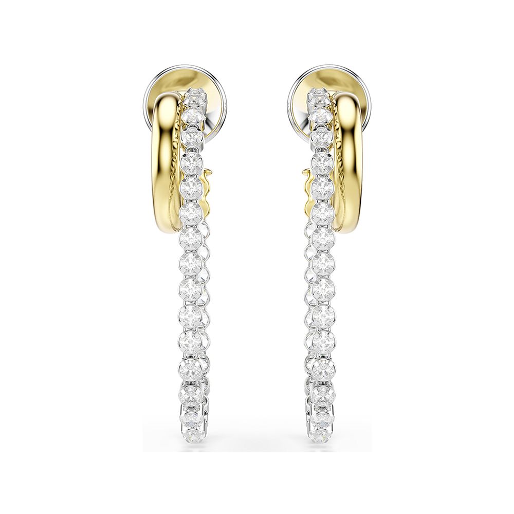 SWAROVSKI 施華洛世奇 Hyperbola 流動光影大圈鋯石耳環 送禮 禮物 推薦(5749366)
