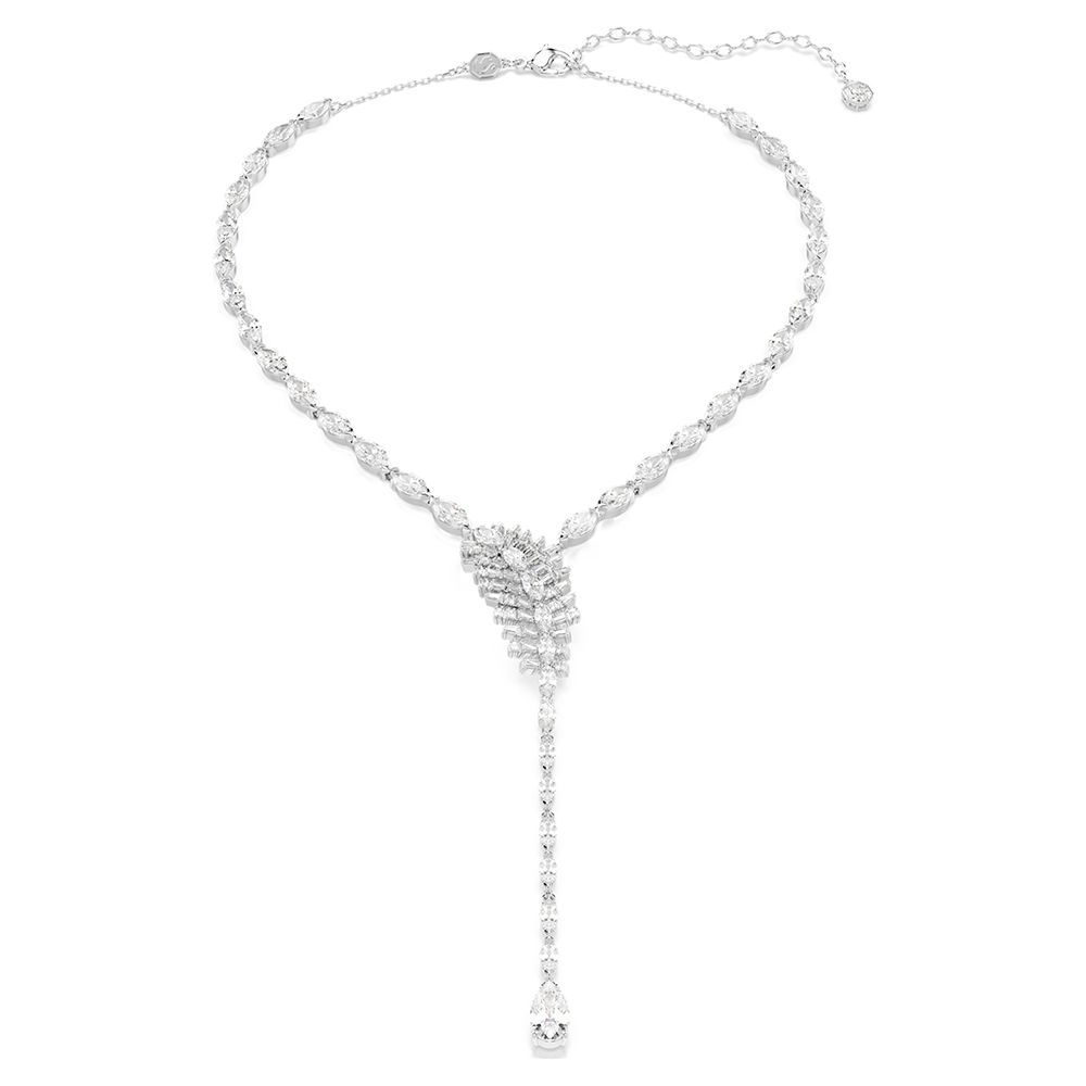 SWAROVSKI 施華洛世奇 Vienna Y字形天鵝羽毛鋯石項鍊 送禮 禮物 推薦(5749265)