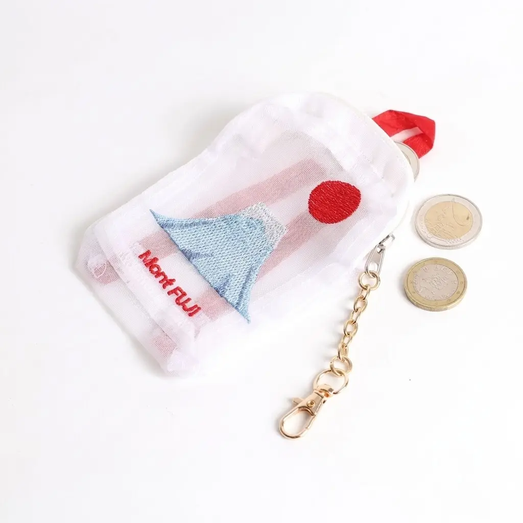 法國BRIGITTE TANAKA/ 歐根紗刺繡迷你後背包/ 富士山