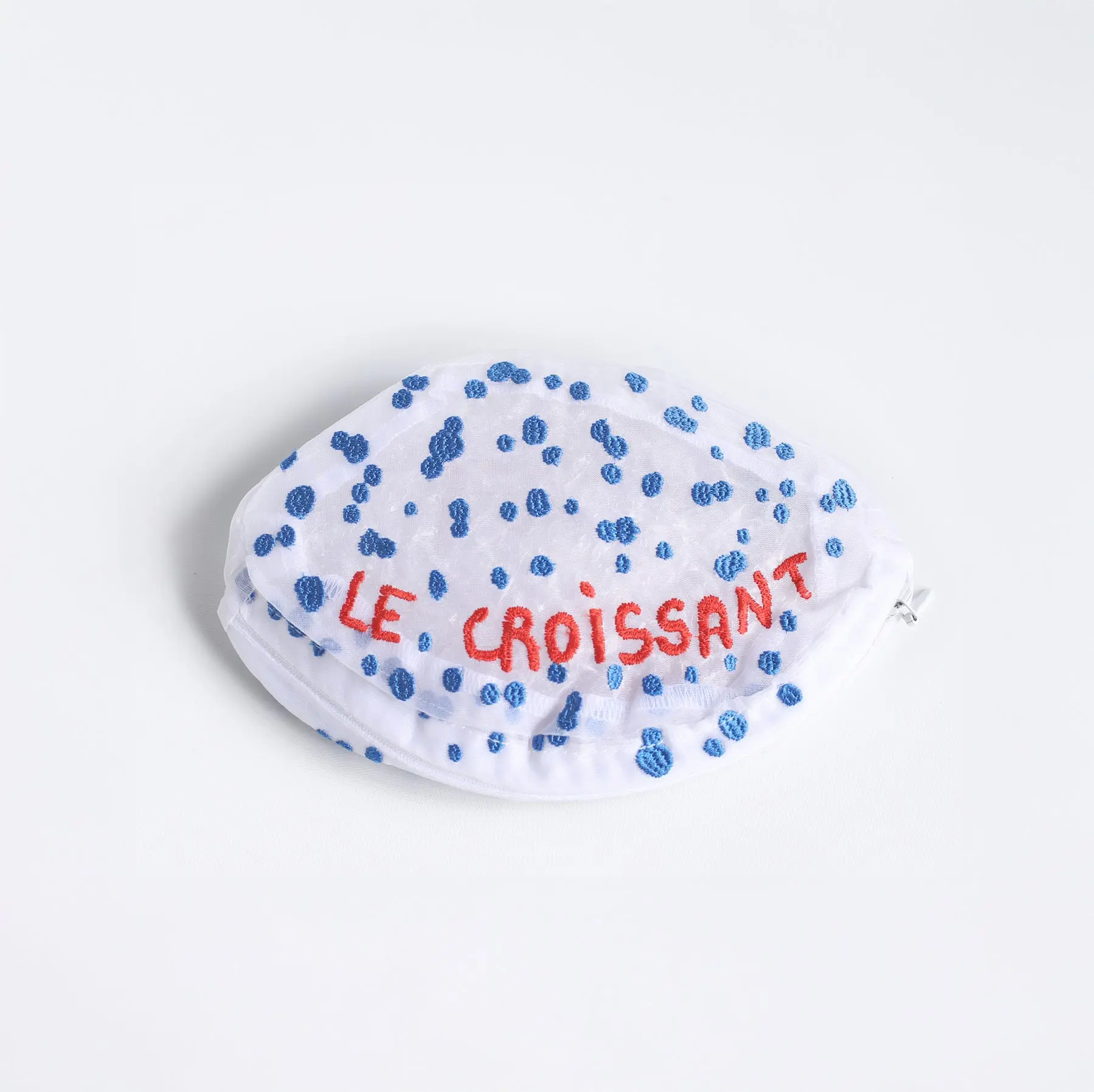法國BRIGITTE TANAKA/ 歐根紗刺繡收納袋/ 可頌