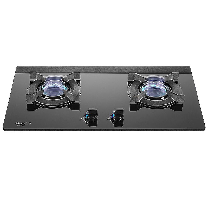 林內【RB-N2681GB_LPG】內焰 檯面式雙口瓦斯爐 (黑玻/連動/定時)桶裝瓦斯(全台安裝)