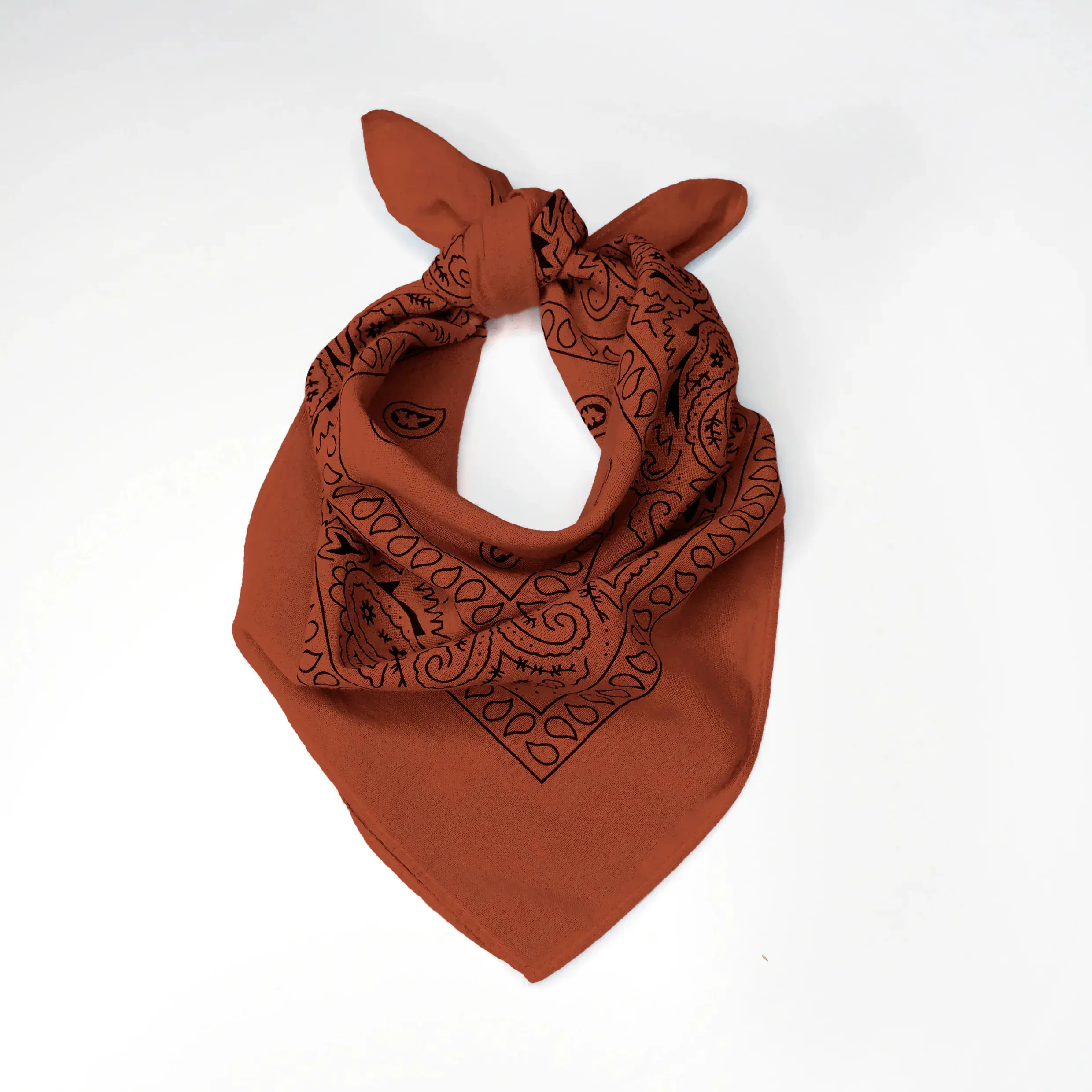 【Béton Ciré】Dyed Cotton Bandana 水洗染棉質方巾/ 煙燻棕