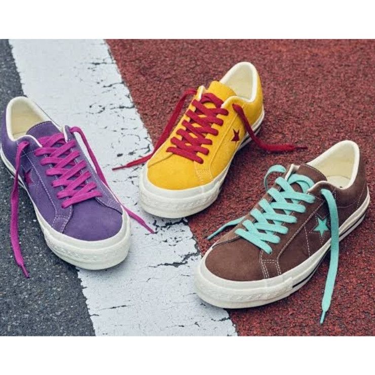 日本限定 Converse ONE STAR AGED SUEDE 低筒 復古麂皮休閒鞋/ 棕色/翡翠綠/ 預購 24 cm