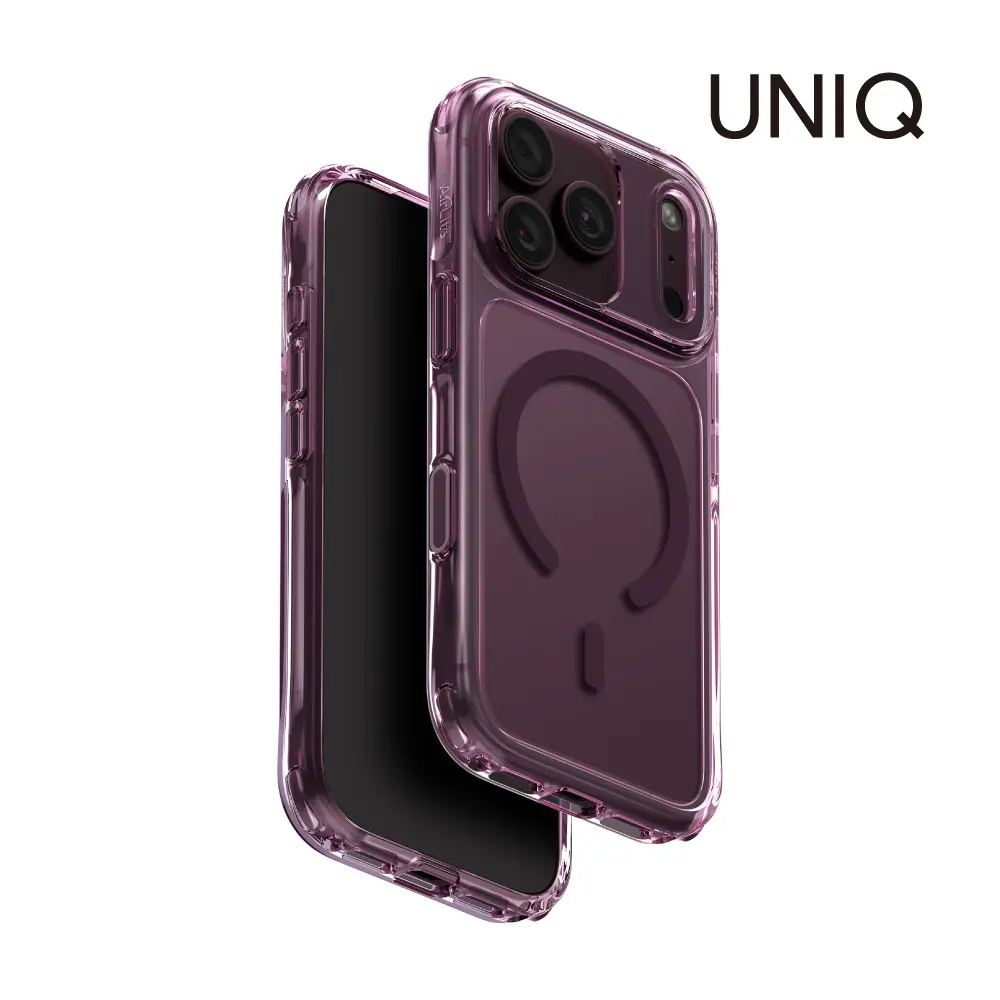 UNIQ iPhone18系列 Lifepro Xtreme超透亮磁吸防摔雙料保護殼/手機殼/ iPhone18 Pro/ 勃根地紅