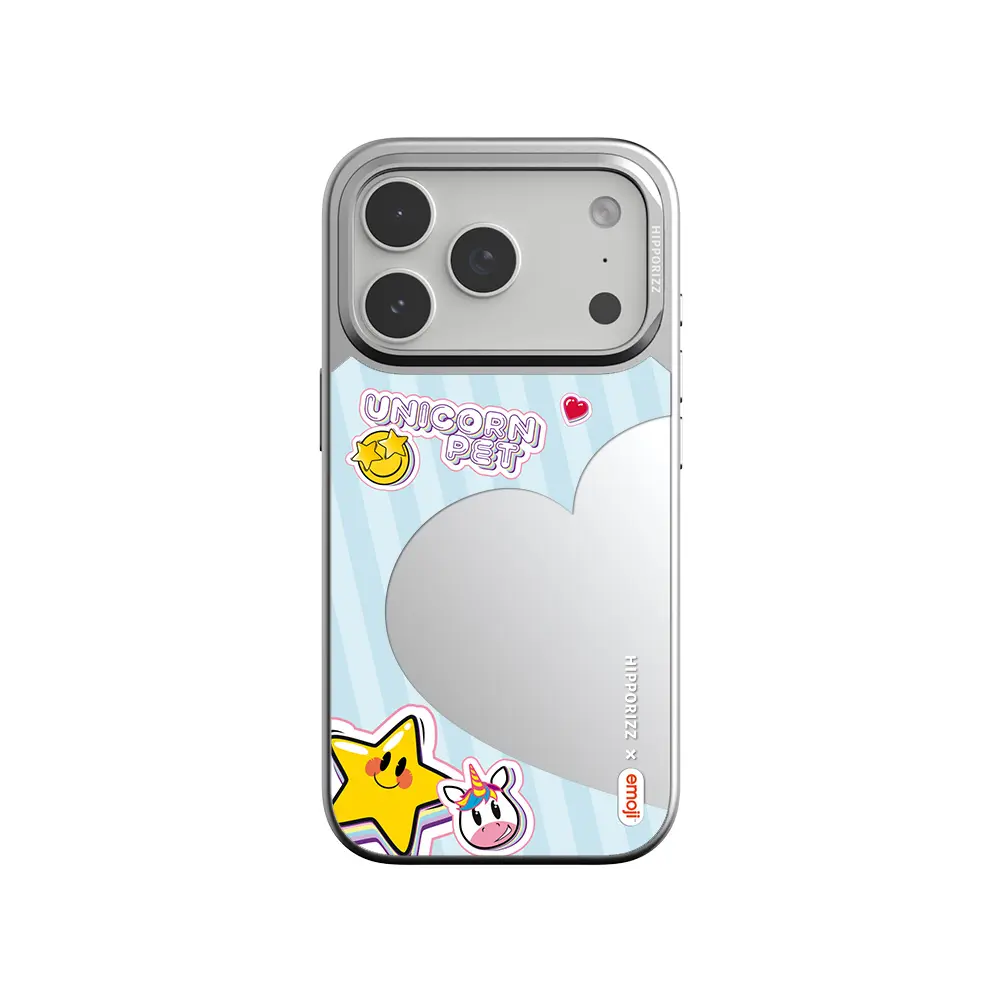 Hipporizz X emoji Mirra 鏡面磁吸支架殼｜iPhone 18 Pro / 17 Pro/ 獨角獸
