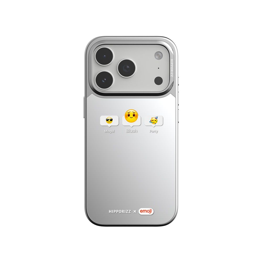 Hipporizz X emoji Mirra 鏡面磁吸支架殼｜iPhone 18 Pro / 17 Pro/ 害羞