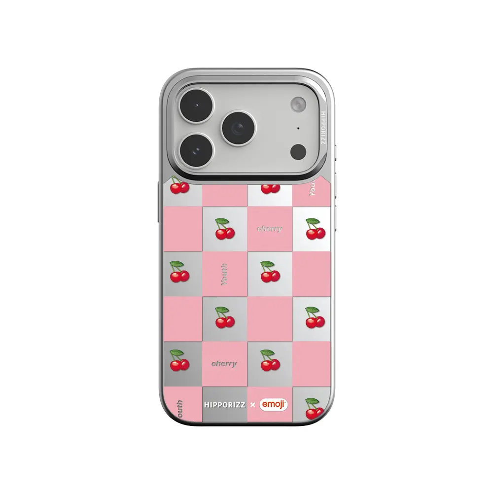 Hipporizz X emoji Mirra 鏡面磁吸支架殼｜iPhone 18 Pro / 17 Pro/ 櫻桃