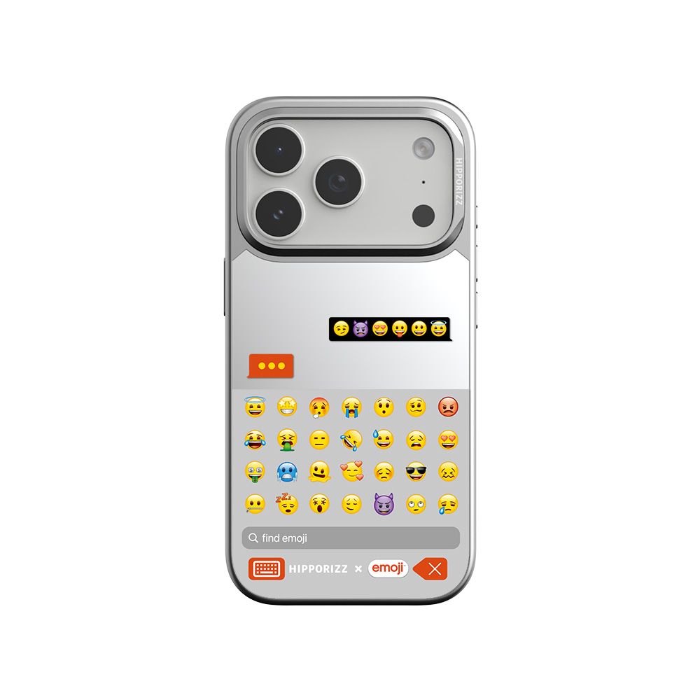 Hipporizz X emoji Mirra 鏡面磁吸支架殼｜iPhone 18 Pro / 17 Pro/ Message
