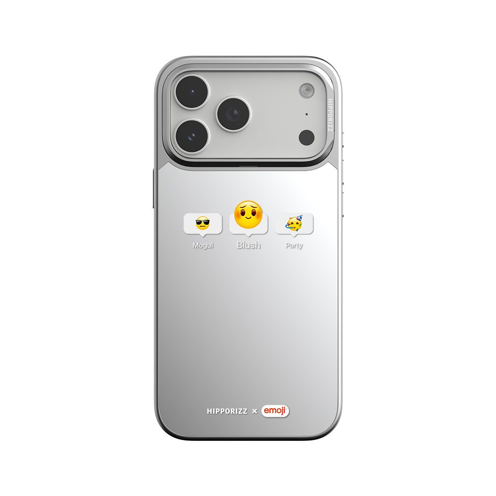 Hipporizz X emoji Mirra 鏡面磁吸支架殼｜iPhone 18 Pro Max / 17 Pro Max/ 害羞