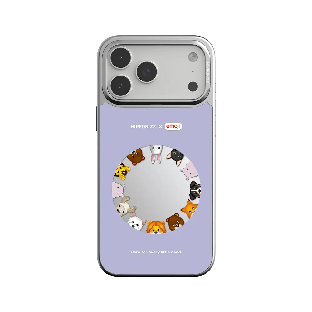 Hipporizz X emoji Mirra 鏡面磁吸支架殼｜iPhone 18 Pro Max / 17 Pro Max/ 動物