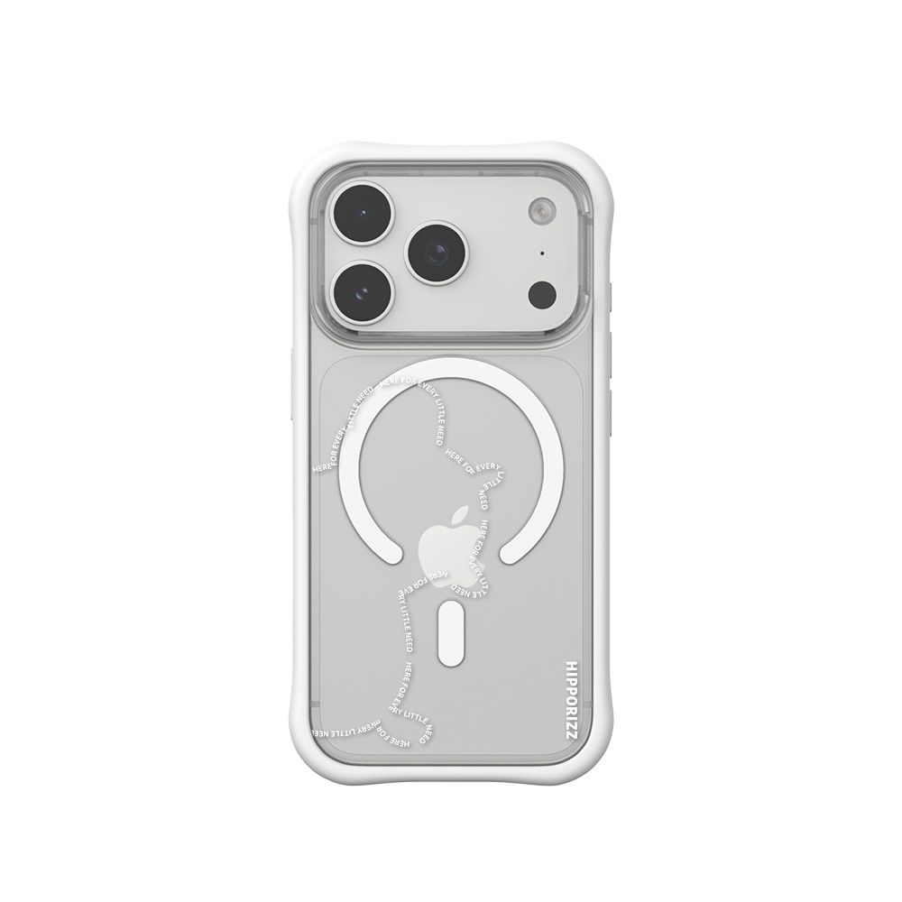 Hipporizz Swapit 矽膠磁吸保護殼 圖案款｜iPhone 18 Pro / 17 Pro/ 迷霧河馬（白）
