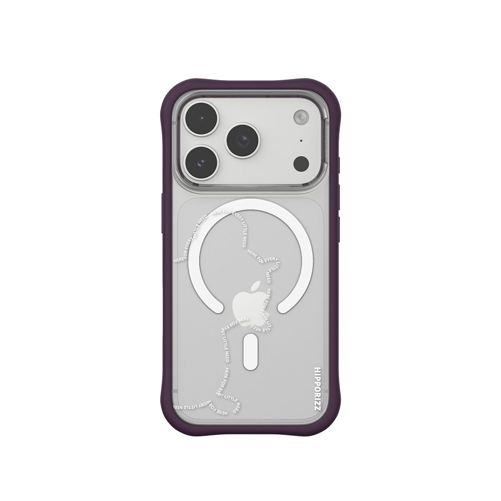 Hipporizz Swapit 矽膠磁吸保護殼 圖案款｜iPhone 18 Pro / 17 Pro/ 迷霧河馬（深紫）