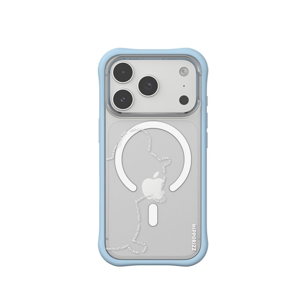 Hipporizz Swapit 矽膠磁吸保護殼 圖案款｜iPhone 18 Pro / 17 Pro/ 迷霧河馬（淺藍）