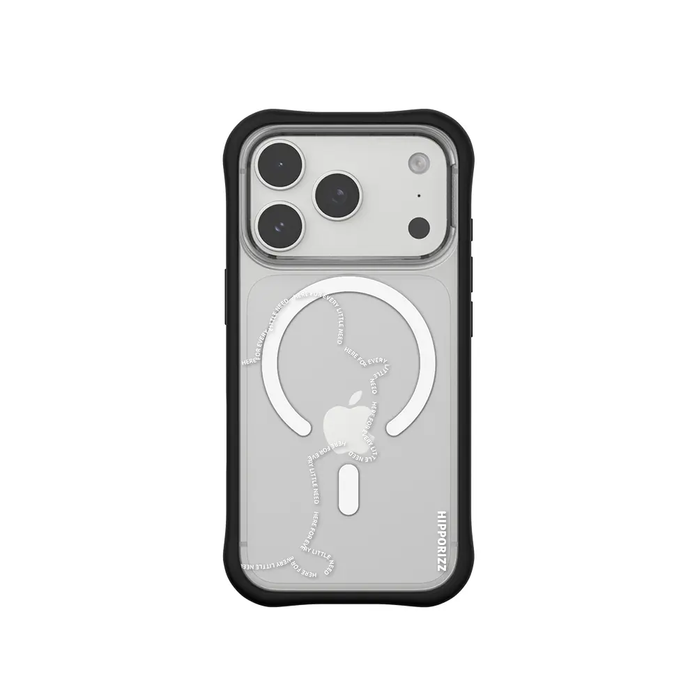 Hipporizz Swapit 矽膠磁吸保護殼 圖案款｜iPhone 18 Pro / 17 Pro/ 迷霧河馬（黑）
