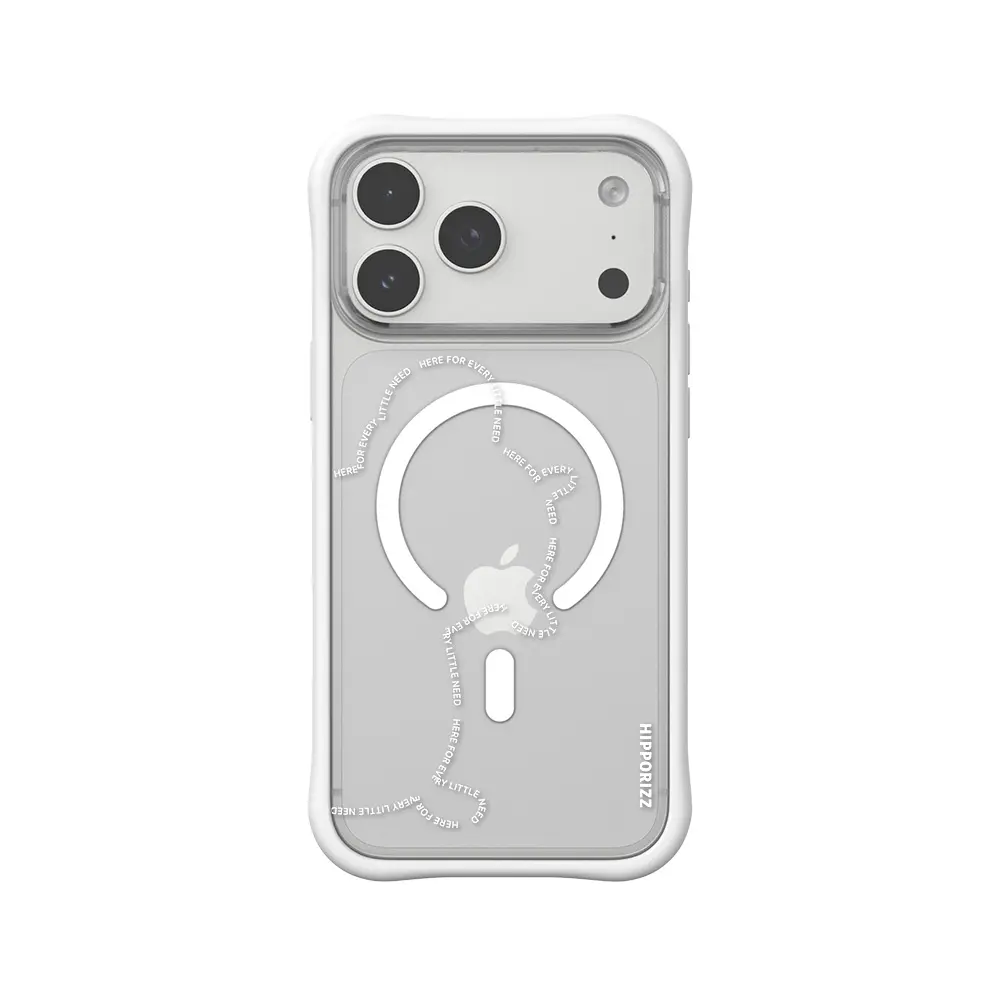 Hipporizz Swapit 矽膠磁吸保護殼 圖案款｜iPhone 18 Pro Max / 17 Pro Max/ 迷霧河馬（白）