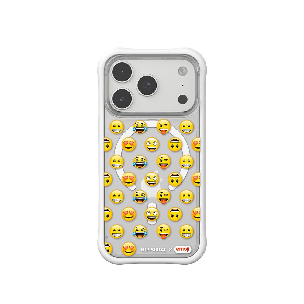 Hipporizz X emoji Swapit 矽膠磁吸保護殼 經典款｜iPhone 18 Pro / 17 Pro/ 白