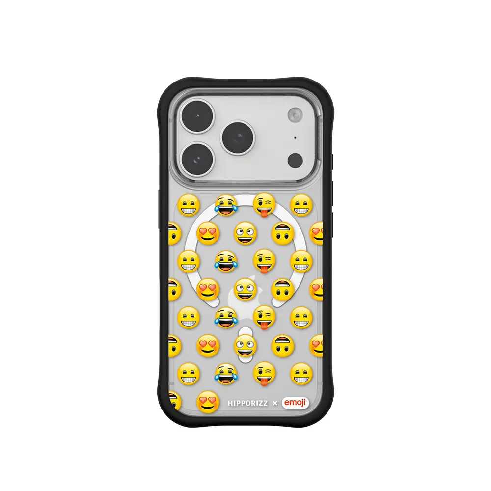 Hipporizz X emoji Swapit 矽膠磁吸保護殼 經典款｜iPhone 18 Pro / 17 Pro/ 黑