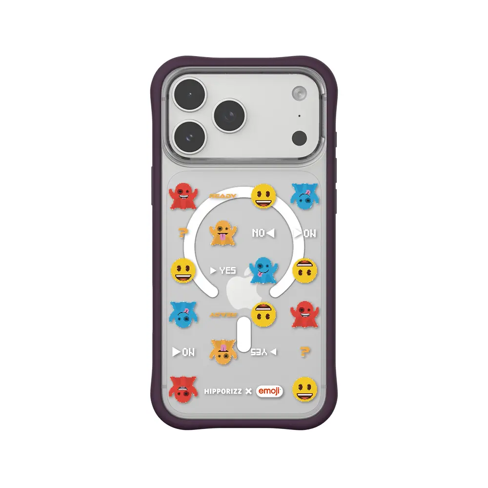 Hipporizz X emoji Swapit 矽膠磁吸保護殼 小精靈款｜iPhone 18 Pro Max / 17 Pro Max/ 深紫
