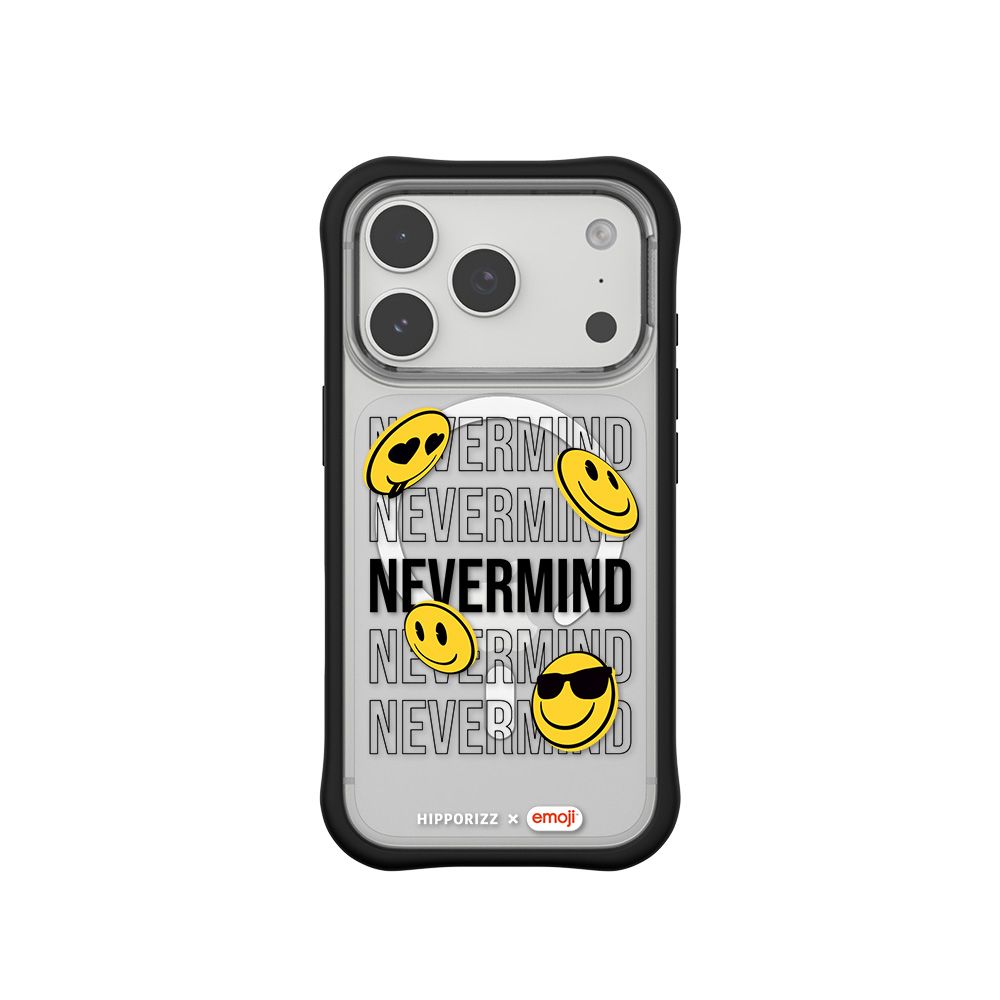 Hipporizz X emoji Swapit 矽膠磁吸保護殼 Nevermind款｜iPhone 18 Pro / 17 Pro/ 黑
