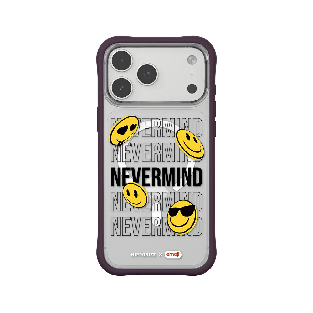 Hipporizz X emoji Swapit 矽膠磁吸保護殼 Nevermind款｜iPhone 18 Pro Max / 17 Pro Max/ 深紫