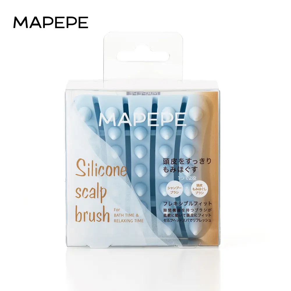 Mapepe 矽膠頭皮按摩梳1入