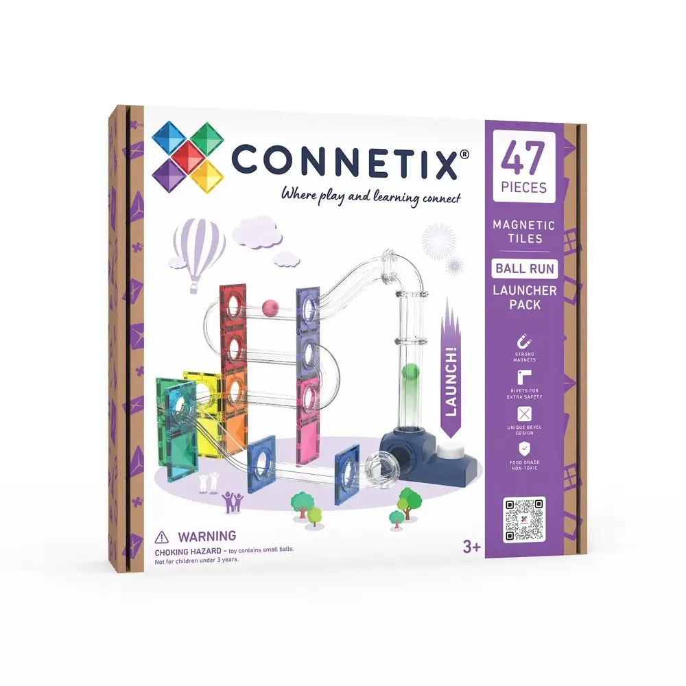 Connetix磁樂®磁力片/ 47片/ 動力發射球道組