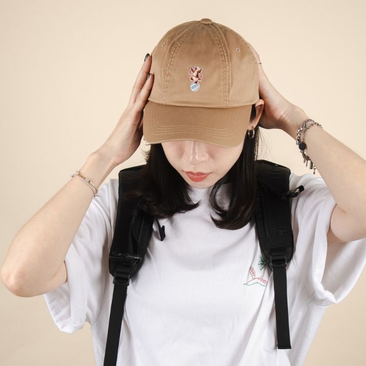CHUMS Embroidery Bush Pilot Cap休閒帽/ 米色