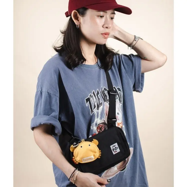 CHUMS Recycle Wallet Shoulder Pouch兩用肩背包/ 黑色