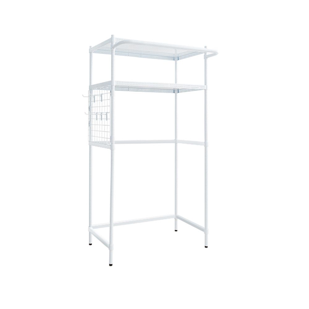 【dayneeds】極致美學 90x45x180公分洗衣機架(含掛勾)/ 白色