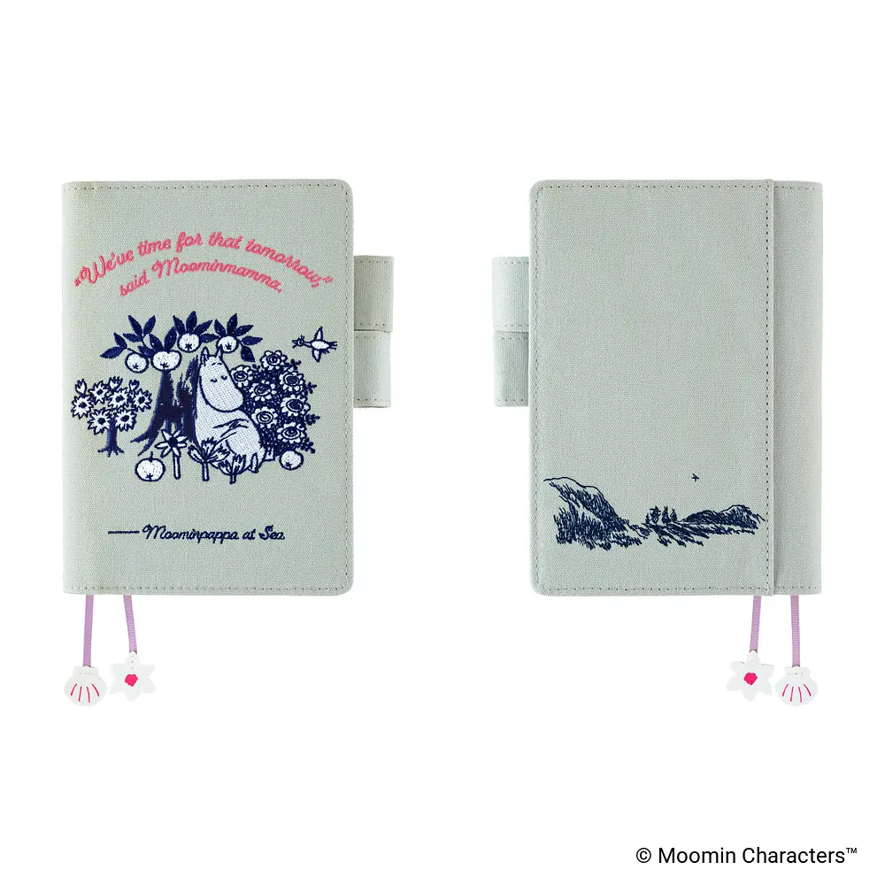 日本ほぼ日手帳A6書衣/ Moomin/ 我的庭院/ 淡薄荷綠