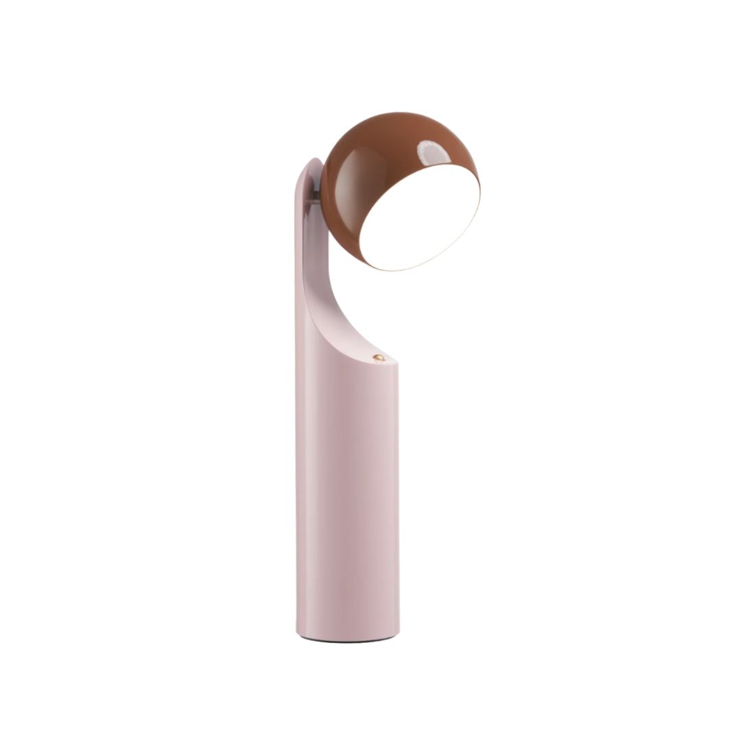 FINE LUMENS MONO攜帶式無線閱讀燈/ 堅果棕x豆沙粉