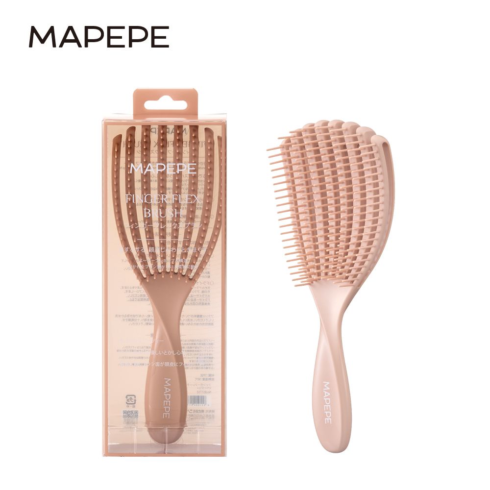 Mapepe 彈力魔掌梳 1入 〔2色〕/ 粉膚