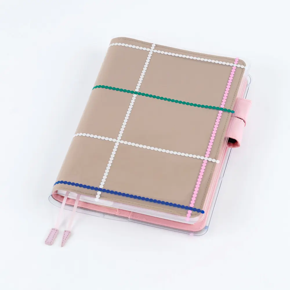 日本ほぼ日手帳外皮用透明保護書衣/ 渡邊良重/ A5/ 點狀格紋